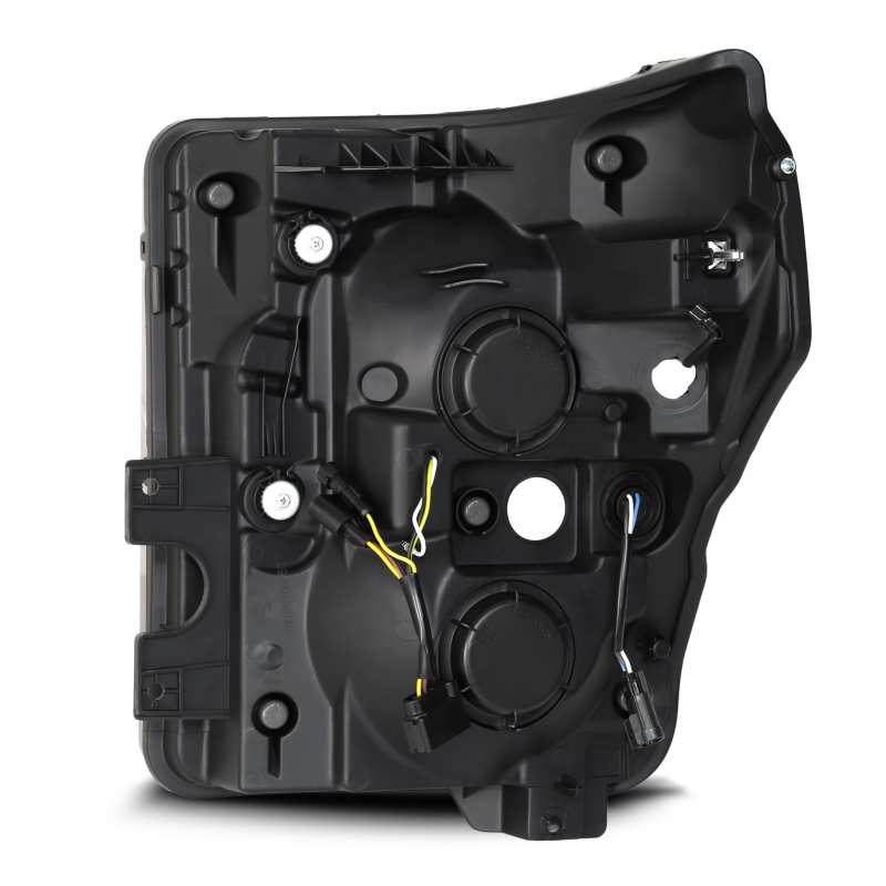 AlphaRex 11-16 Ford F-350 SD NOVA LED Proj Headlights Plank Style Alpha Blk w/Activ Light/Seq Signal - Striker Modified