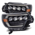 AlphaRex 12-15 Toyota Tacoma NOVA LED Proj Headlights Plank Style Black w/Activ Light/Seq Signal/DRL - Striker Modified
