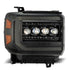 AlphaRex 14-18 GMC Sierra NOVA LED Proj Headlights Plnk Style Alpha Blk w/Activ Light/Seq Signal/DRL - Striker Modified