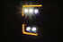 AlphaRex 17-20 Ford Raptor NOVA LED Proj Headlights Plank Style Alpha Black w/Activ Light/Seq Signal - Striker Modified