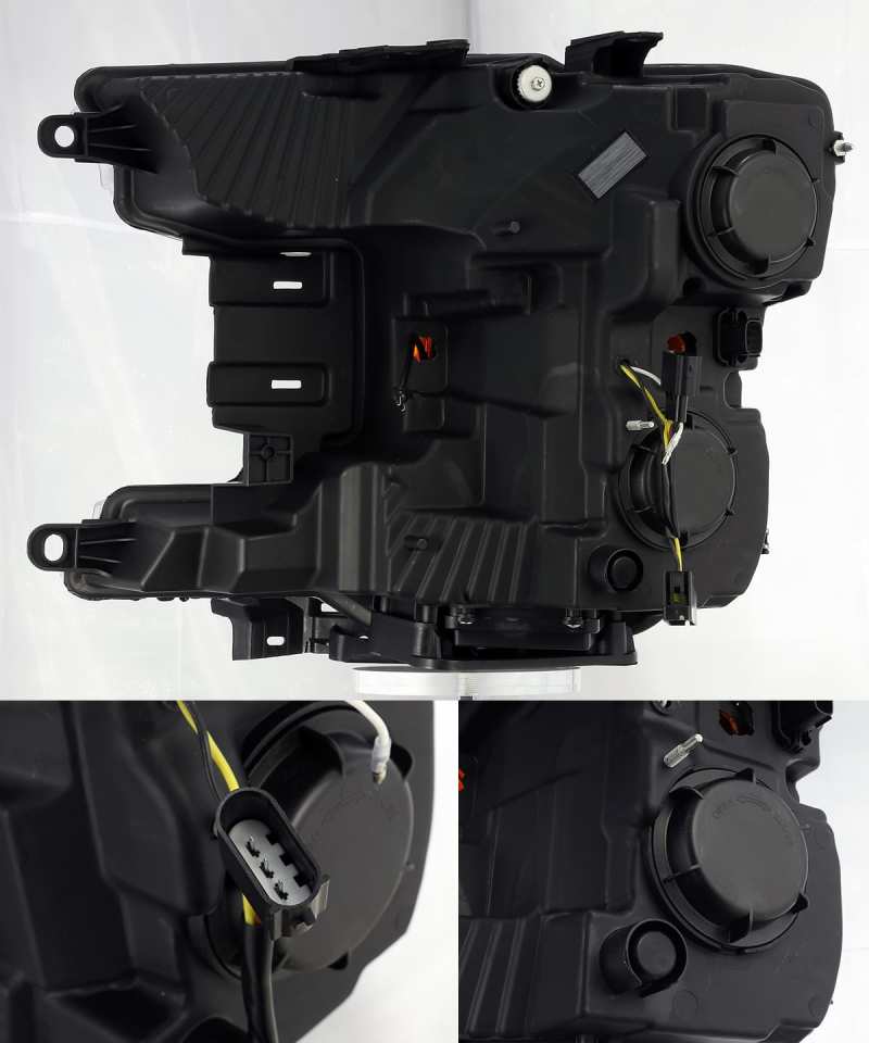 AlphaRex 18-19 Ford F-150 PRO-Series Proj Headlights Plank Style Gloss Blk w/Activ Light/Seq Signal - Striker Modified
