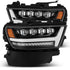 AlphaRex 19-20 Ram 1500HD NOVA LED Proj Headlights Plank Style Gloss Blk w/Activ Lght/Seq Signal/DRL - Striker Modified