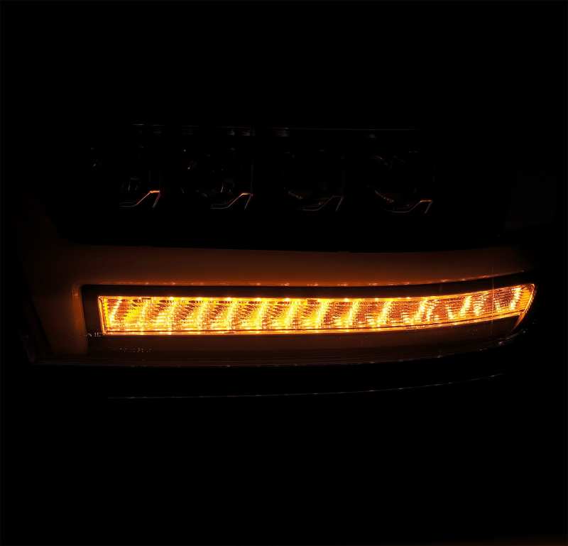 AlphaRex 19-20 Ram 1500HD NOVA LED Proj Headlights Plank Style Gloss Blk w/Activ Lght/Seq Signal/DRL - Striker Modified