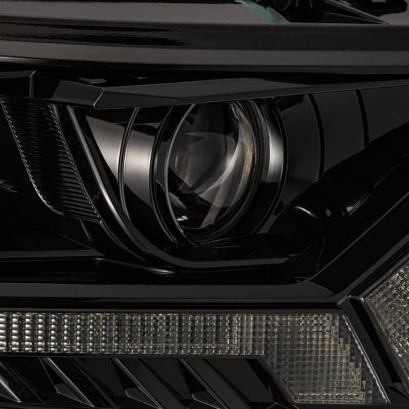 AlphaRex 19-21 Ford Ranger LUXX LED Proj Headlights Plank Style Alpha Black w/Seq Signal/DRL - Striker Modified
