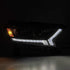 AlphaRex 19-21 Ford Ranger LUXX LED Proj Headlights Plank Style Alpha Black w/Seq Signal/DRL - Striker Modified