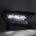 AlphaRex 19-21 Ford Ranger NOVA LED Proj Headlight Plnk Style Alpha Blk w/Activ Light/Seq Signal/DRL - Striker Modified