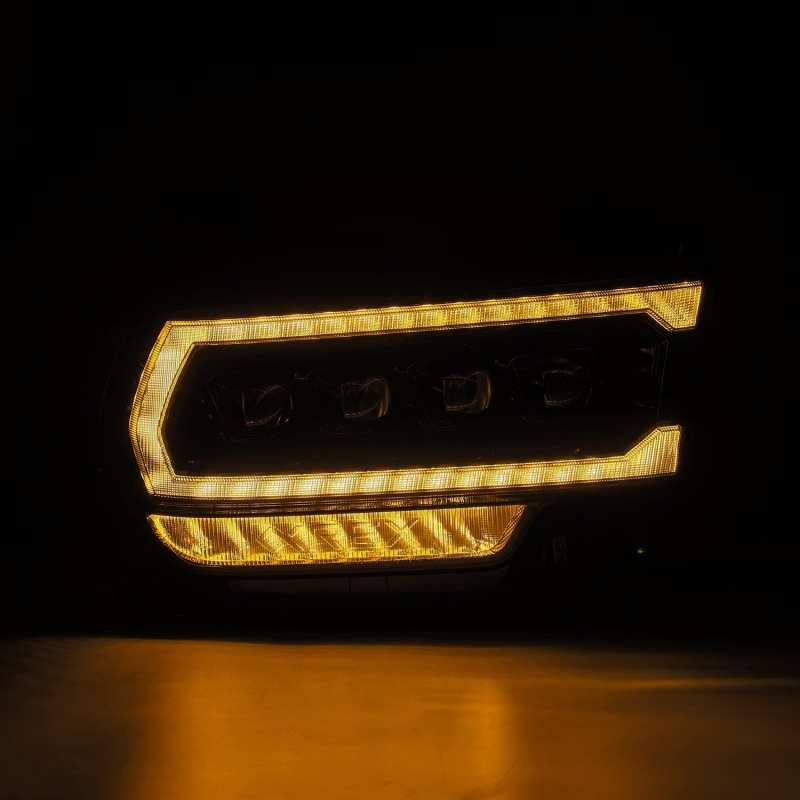 AlphaRex 19-21 Ram 2500 NOVA LED Proj Headlights Plank Style Alpha Blk w/Activ Light/Seq Signal/DRL - Striker Modified