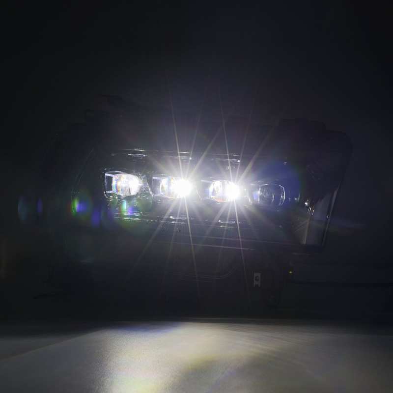 AlphaRex 19-21 Ram 2500 NOVA LED Proj Headlights Plank Style Alpha Blk w/Activ Light/Seq Signal/DRL - Striker Modified