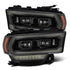 AlphaRex 19-21 Ram 2500 PRO-Series Projector Headlights Plank Style Alpha Black w/Activation Light - Striker Modified
