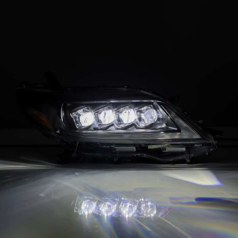 AlphaRex 2011+ Toyota Sienna NOVA LED Proj Headlights Plank Style Black w/Activ Light/Seq Signal/DRL - Striker Modified
