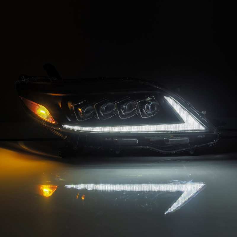 AlphaRex 2011+ Toyota Sienna NOVA LED Proj Headlights Plank Style Black w/Activ Light/Seq Signal/DRL - Striker Modified