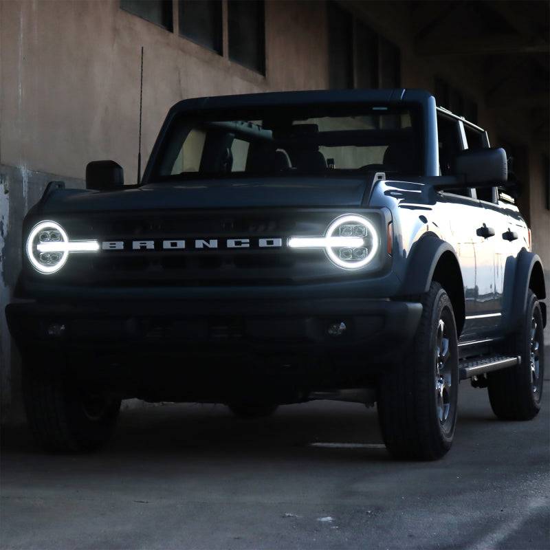 AlphaRex 21-23 Ford Bronco NOVA LED Projector Headlights Black - Striker Modified