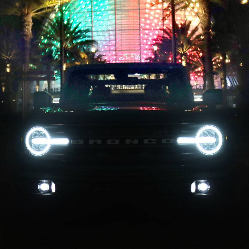 AlphaRex 21-23 Ford Bronco NOVA LED Projector Headlights Black - Striker Modified