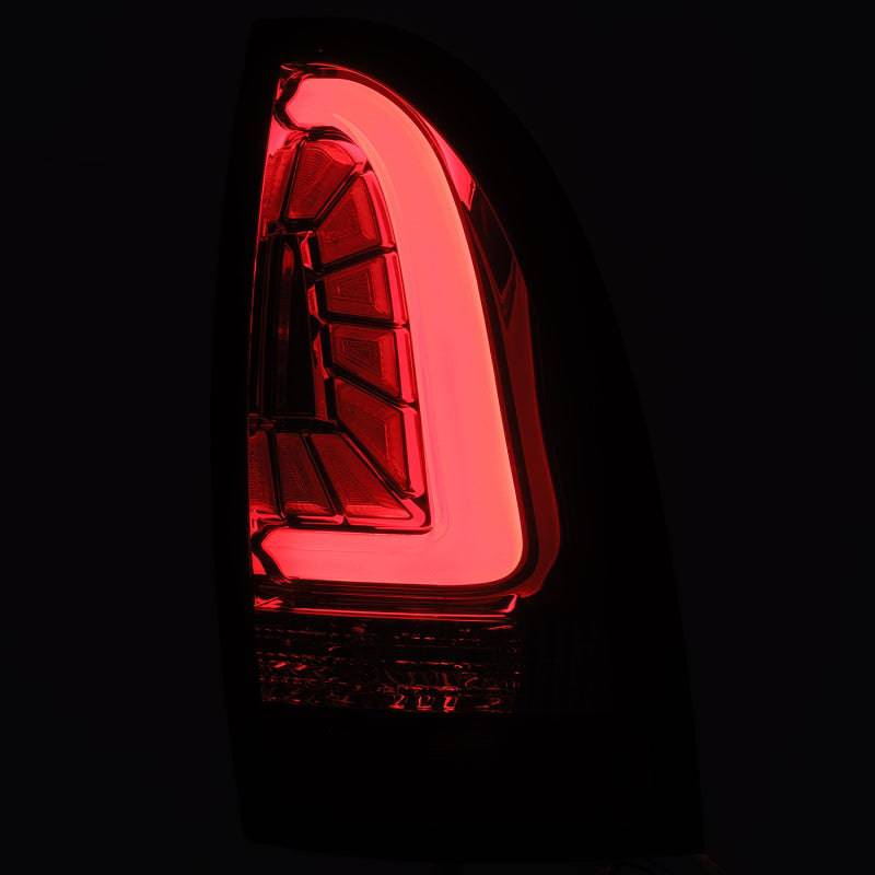 AlphaRex 05-15 Toyota Tacoma PRO-Series LED Tail Lights Red Smoke - Striker Modified