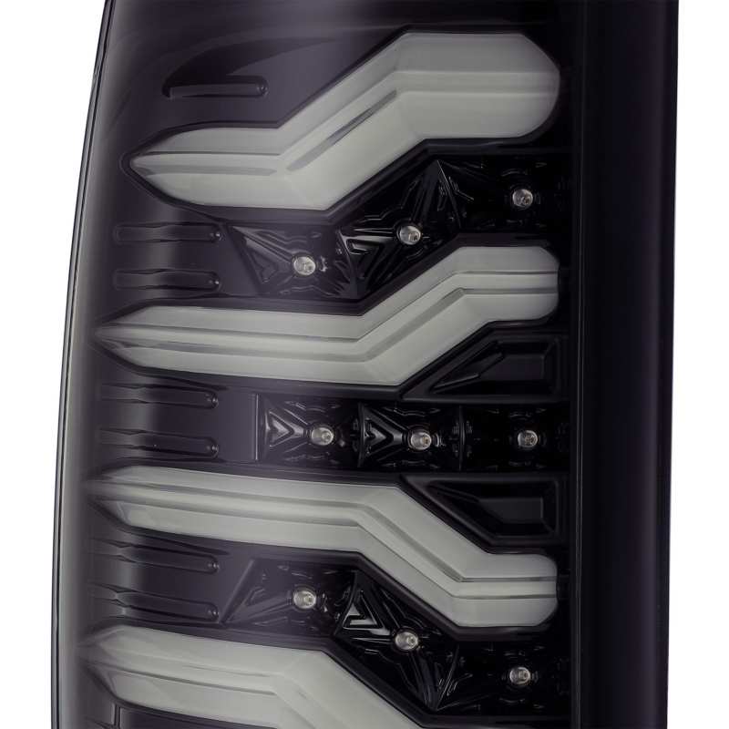 AlphaRex 09-18 Dodge Ram 1500 PRO-Series LED Tail Lights Jet Black - Striker Modified