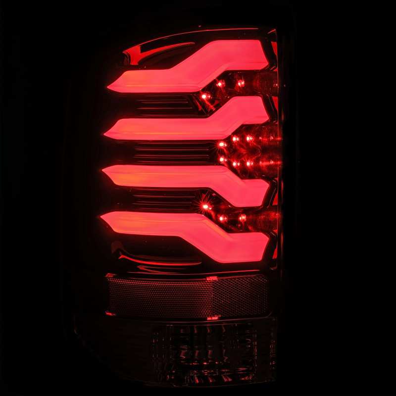 AlphaRex 14-18 GMC Sierra 1500 PRO-Series LED Tail Lights Jet Black - Striker Modified