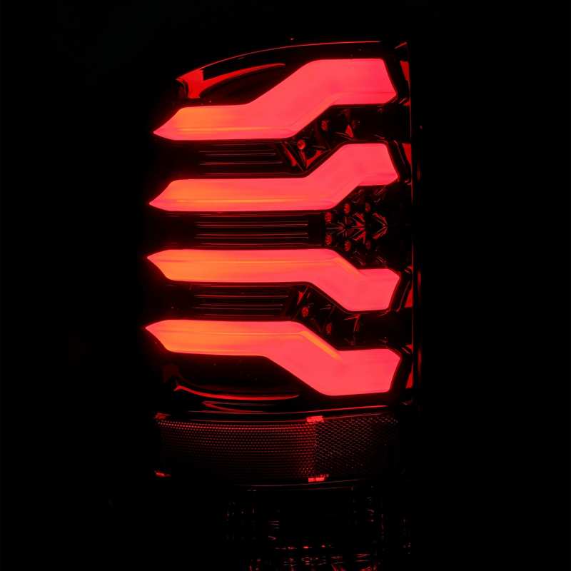 AlphaRex 14-18 GMC Sierra 1500 PRO-Series LED Tail Lights Jet Black - Striker Modified