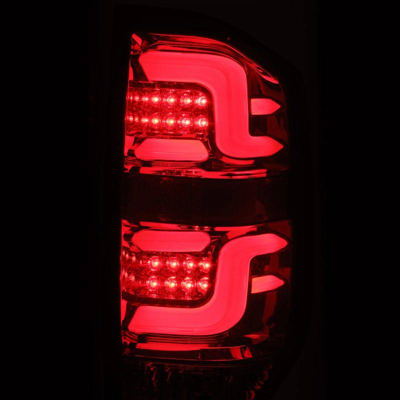 AlphaRex 14-20 Toyota Tundra PRO-Series LED Tail Lights Jet Black - Striker Modified