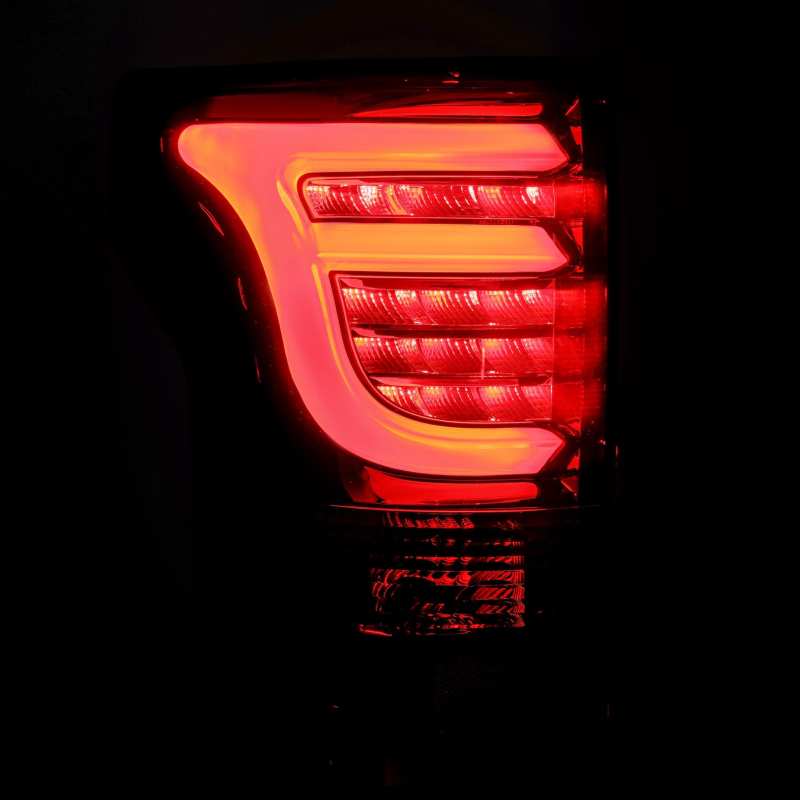 AlphaRex 15-17 Ford F-150 (Excl Models w/Blind Spot Sensor) PRO-Series LED Tail Lights Jet Black - Striker Modified