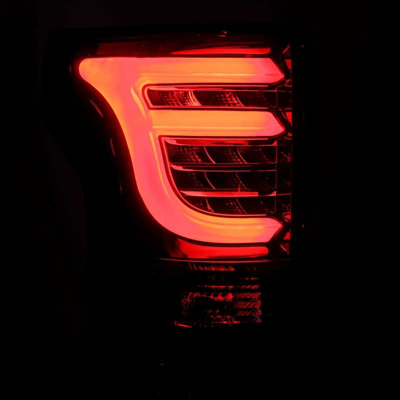 AlphaRex 15-17 Ford F-150 (Excl Models w/Blind Spot Sensor) PRO-Series LED Tail Lights Jet Black - Striker Modified