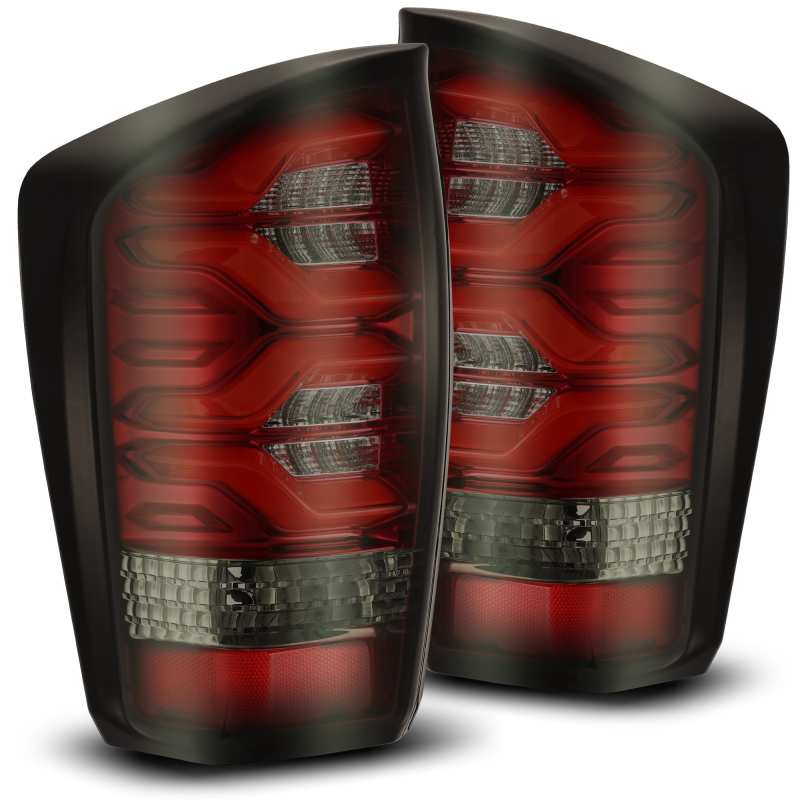 AlphaRex 16-20 Toyota Tacoma PRO-Series LED Tail Lights Red Smoke - Striker Modified