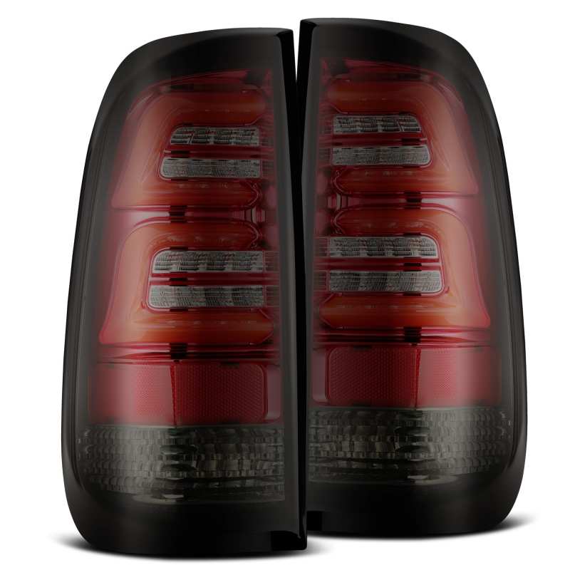 AlphaRex 97-03 Ford F-150 (Excl 4 Door SuperCrew Cab) PRO-Series LED Tail Lights Red Smoke - Striker Modified