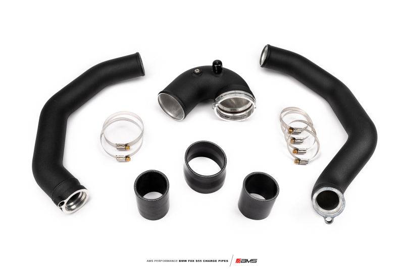 AMS Performance 15-18 BMW M3 / 15-20 BMW M4 w/ S55 3.0L Turbo Engine Charge Pipes - Striker Modified