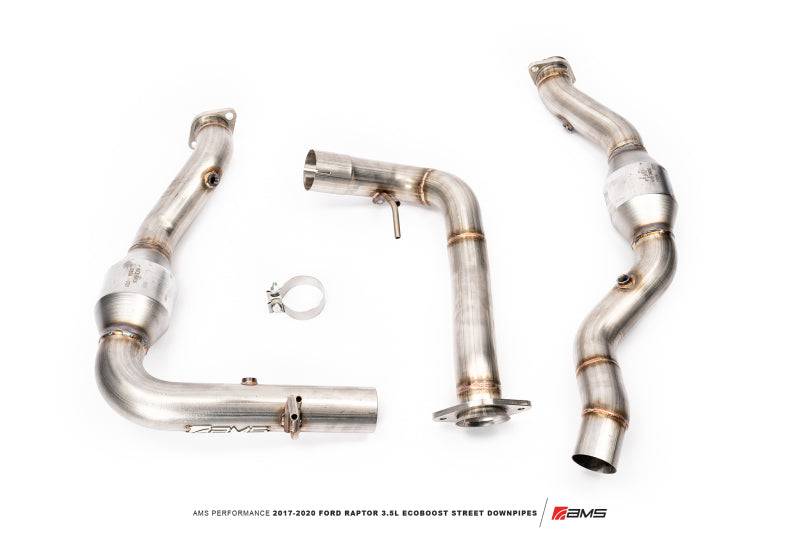 AMS Performance 17-20 Ford Raptor 3.5L Ecoboost Street Downpipes - Striker Modified