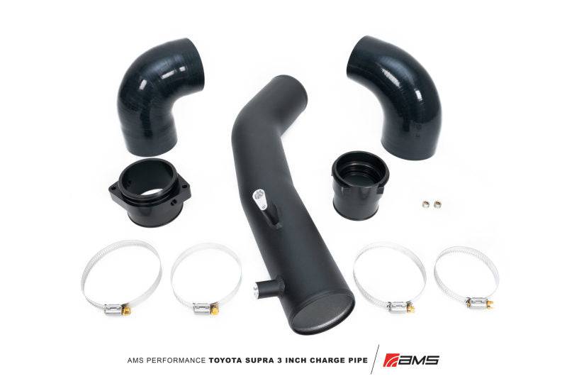 AMS Performance 2020+ Toyota Supra A90 Aluminum 3in Charge Pipe Kit - Striker Modified
