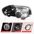 ANZO 00-04 Toyota Tundra (Fits Reg/Acc Cab Only) Crystal Headlights w/Light Bar Black w/Corner Light - Striker Modified