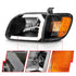 ANZO 00-04 Toyota Tundra (Fits Reg/Acc Cab Only) Crystal Headlights w/Light Bar Black w/Corner Light - Striker Modified