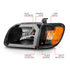 ANZO 00-04 Toyota Tundra (Fits Reg/Acc Cab Only) Crystal Headlights w/Light Bar Black w/Corner Light - Striker Modified