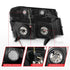 ANZO 04-12 GM Colorado/Canyon/I-Series Crystal Headlights - w/ Light Bar Black Housing 4pcs - Striker Modified