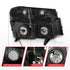 ANZO 04-12 GM Colorado/Canyon/I-Series Crystal Headlights - w/ Light Bar Black Housing 4pcs - Striker Modified