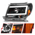 ANZO 05-09 Toyota Tacoma Projector Light Bar Style Headlights w/ C Light Bar - Striker Modified