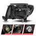 ANZO 05-11 Toyota Tacoma Projector Headlights w/Light Bar Switchback Black Housing - Striker Modified