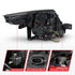 ANZO 11-15 Ford Explorer (w/Factory Halogen HL Only) Projector Headlights w/Light Bar Black Housing - Striker Modified