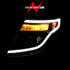 ANZO 11-15 Ford Explorer (w/Factory Halogen HL Only) Projector Headlights w/Light Bar Black Housing - Striker Modified