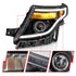 ANZO 11-15 Ford Explorer (w/Factory Halogen HL Only) Projector Headlights w/Light Bar Black Housing - Striker Modified