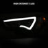 ANZO 14-18 Toyota 4 Runner Plank Style Projector Headlights Black w/ Amber - Striker Modified