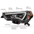 ANZO 14-18 Toyota 4 Runner Plank Style Projector Headlights Black w/ Amber - Striker Modified