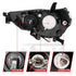 ANZO 14-18 Toyota 4 Runner Plank Style Projector Headlights Black w/ Amber - Striker Modified