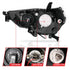 ANZO 14-18 Toyota 4 Runner Plank Style Projector Headlights Black w/ Amber - Striker Modified
