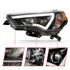 ANZO 14-18 Toyota 4 Runner Plank Style Projector Headlights Black w/ Amber - Striker Modified