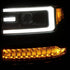 ANZO 16-17 Chevy Silverado 1500 Prjctr. Headlight Plank Styl. w/Amber (Only Work w/HID Equip. Truck) - Striker Modified