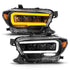 ANZO 16-22 Toyota Tacoma LED Projector Headlights w/ Light Bar Sequential Black Housing w/Initiation - Striker Modified