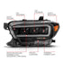 ANZO 16-22 Toyota Tacoma LED Projector Headlights w/ Light Bar Sequential Black Housing w/Initiation - Striker Modified