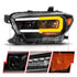ANZO 16-22 Toyota Tacoma LED Projector Headlights w/ Light Bar Sequential Black Housing w/Initiation - Striker Modified
