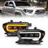 ANZO 16-22 Toyota Tacoma SR/SR5 ONLY Full LED Proj Headlights w/Light Bar Seq. Blk w/Initiation Lgt - Striker Modified