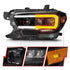 ANZO 16-22 Toyota Tacoma SR/SR5 ONLY Full LED Proj Headlights w/Light Bar Seq. Blk w/Initiation Lgt - Striker Modified